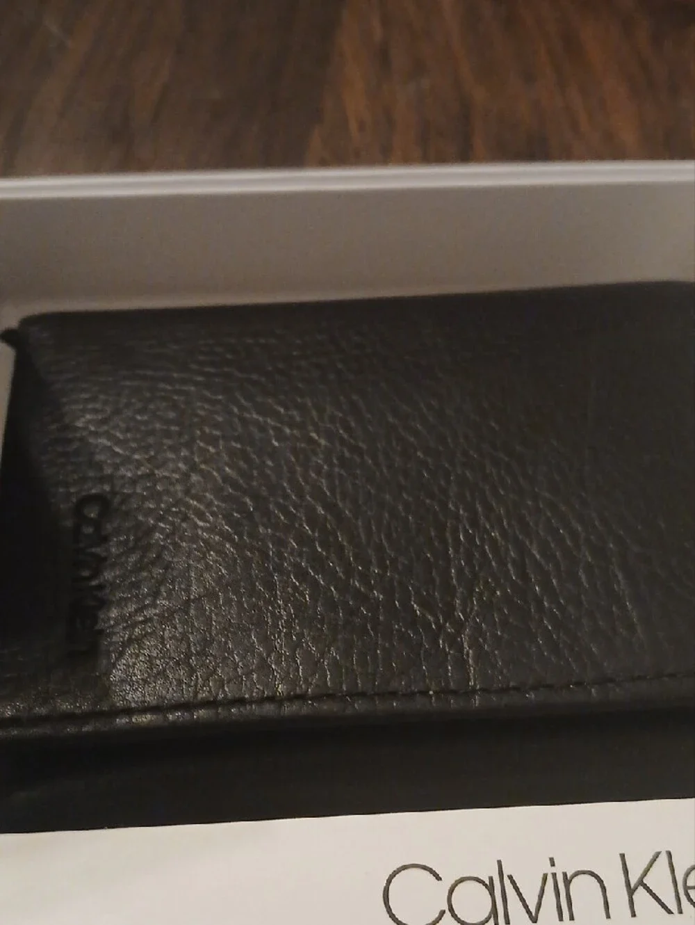 Calvin Klein Black Leather Wallet in Branded Box